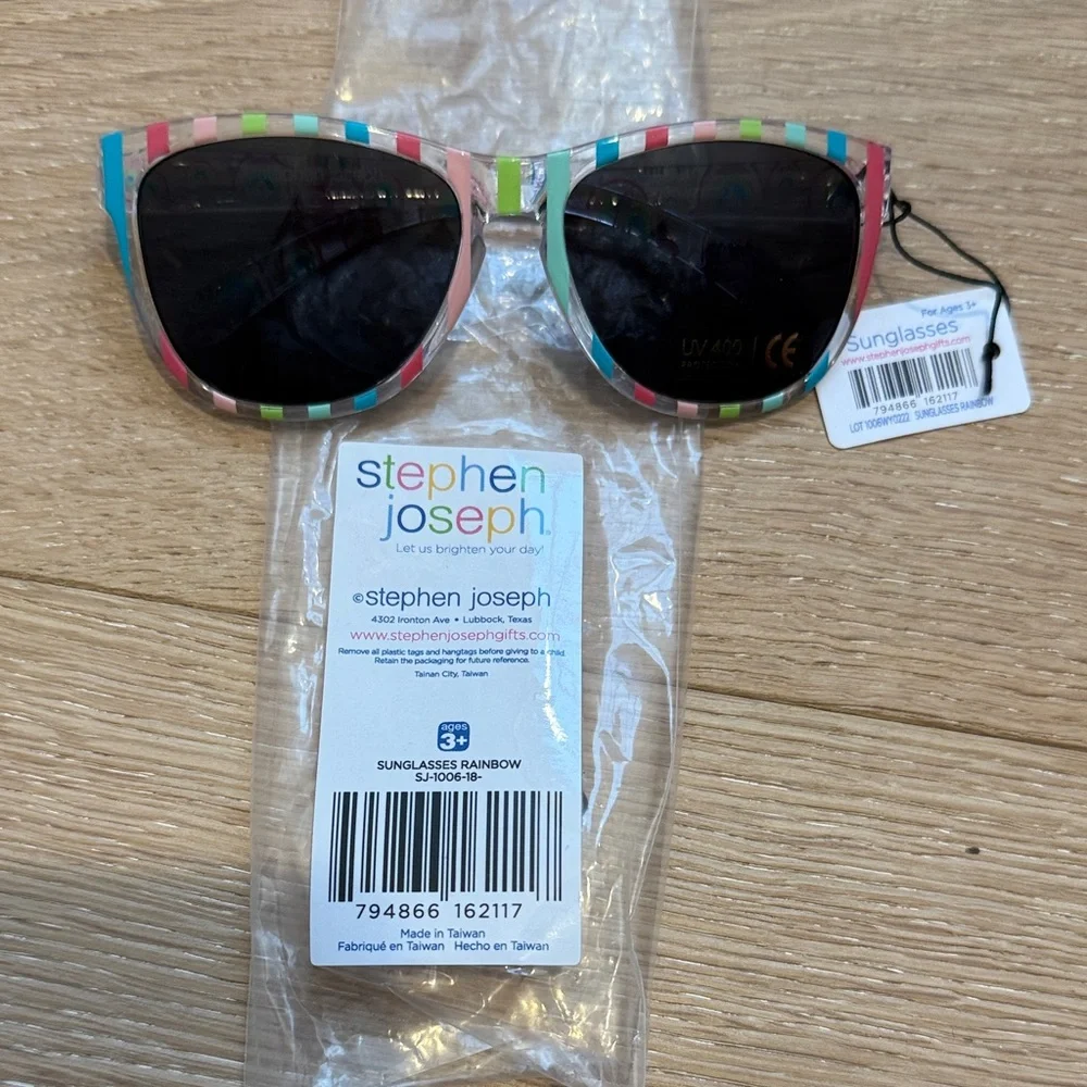 NWT Stephen Joseph Bundle of 2 Pair of Kids Sunglasses - Pink and Multicolor
